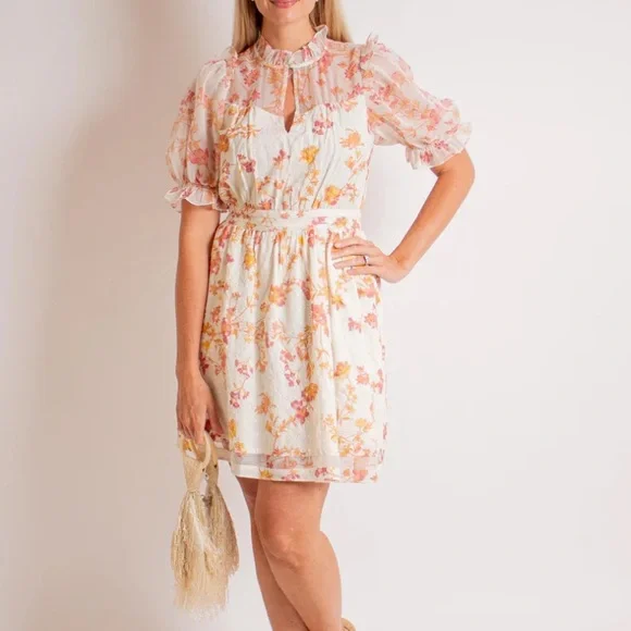 french connection dress cream French Connection Women's Carey Satin Mini Dress - Porcelain Cream